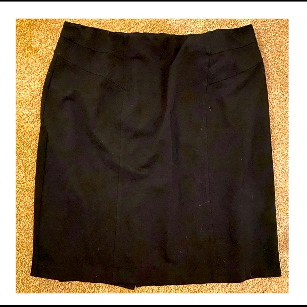 Chico black knit straight skirt